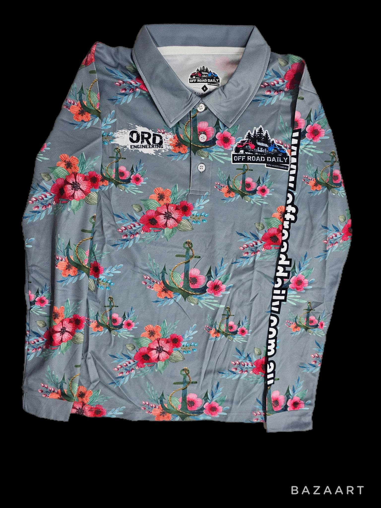 Adult Anchored Flowers Polo