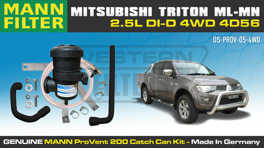 Mitsubishi Triton 2006-15 ML MN 2.5L & Challenger 4D56 - ProVent Catch Can