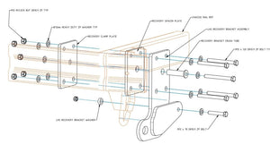 Pajero sport QE,QF - Recovery points (no bullbar)